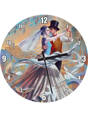 St. Morritz Rüzgar Dansı Duvar Saati (Çap 50X50 cm )