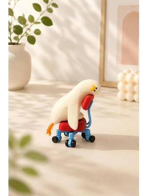 Nure Store Keyifsiz Ördek Biblo Ofis Dekoratif Figürler-8 cm