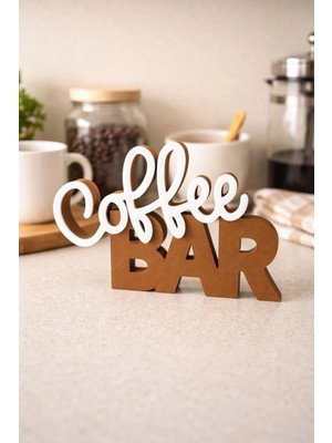 Nure Store Coffee Bar Yazılı Dekoratif Biblo- Kahve Köşesi Aksesuarı