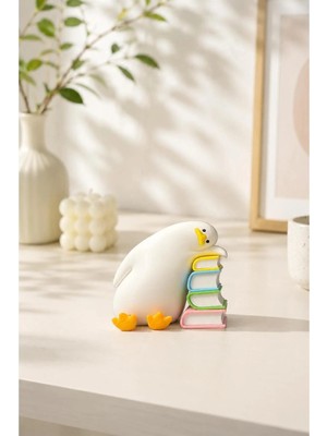 Nure Store Sevimli Yorgun Ördek Dekoratif Biblo Ofis - 6cm