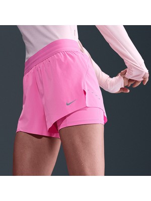Nike Swift Dri-Fit High Waist 2-In-1 Taytlı Şort Running Kadın Şort-Sportxstore