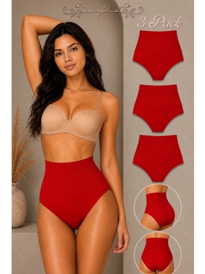 Fit Women Kadın Toparlayıcı Yüksek Bel Esnek 3 Lü Külot