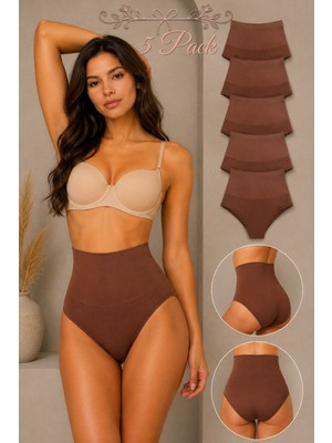 Fit Women Kadın Toparlayıcı Yüksek Bel Esnek 5 Li Külot