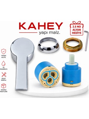 Kahey 40’lık Batarya Tamir Seti Kol Musluk Tamir Seti, Kartuş Huni Baskı Somunu Ayaksız Kartuş