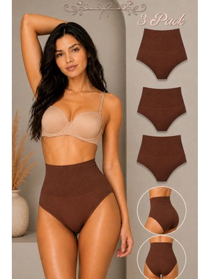 Fit Women Kadın Toparlayıcı Yüksek Bel Esnek 3 Lü Külot