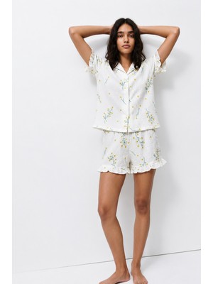 Fit Women Kadın Desenli Trend Çok Renkli Pijama Takımı