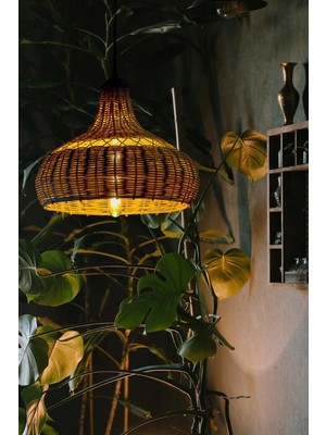 St. Morritz Bambu Sarkıt Avize Rattan Sarkıt: Cloud 40CM