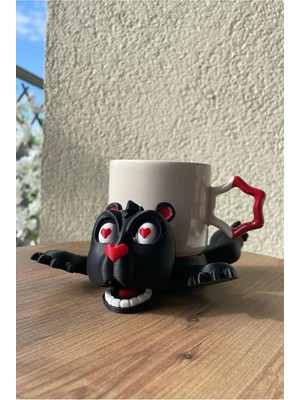 Nure Store Sevgililer Günü Özel Kalpli Ayıcık Bardak Altlığı