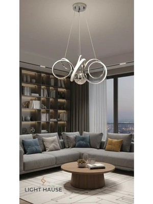 St. Morritz Tek Top Kıvrım Salon Avizesi 3 Renk Modlu
