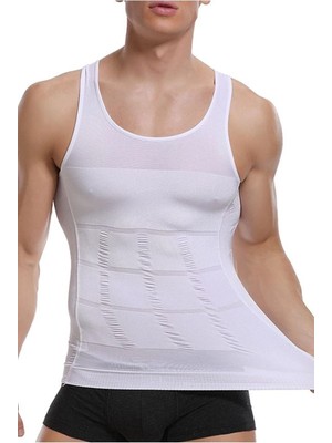 Fit Women Beyaz Erkek Atlet Korse Bel Göğüs Göbek Jinekomasti Toparlayıcı Sıkılaştırıcı Dik Duruşa Yardımcı