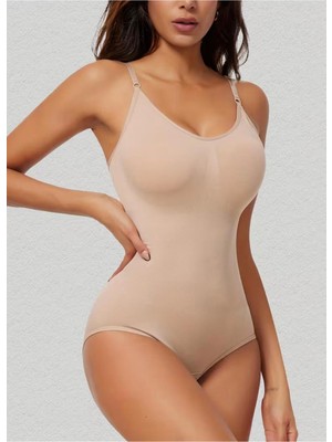 Fit Women Seamless Zıbın Korse Çıtçıtlı Body 2 Beden Incelten Toparlayıcı Push Up Etkili Karın Bel Göbek Sıkılaştırıcı Kadın Body Korse 9051