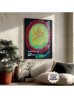 Persona Istanbul Yayoi Kusama "flower" - Modern Sanat Posteri (Çerçevesiz)