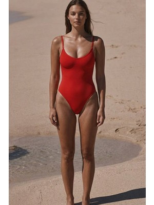 Fit Women Kadın Basic Çıtçıtlı Kırmızı Toparlayıcı Korse
