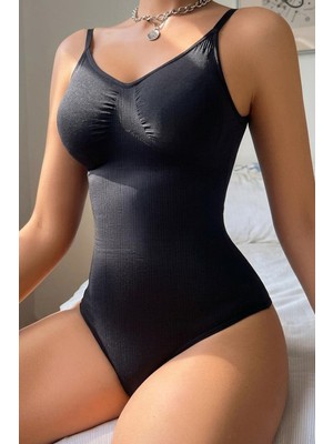 Fit Women Seamless Zıbın Korse Çıtçıtlı Body 2 Beden Incelten Toparlayıcı Push Up Etkili Karın Bel Göbek Sıkılaştırıcı Kadın Body Korse 9051