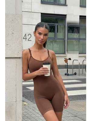 Fit Women Kadın Sıkılaştırıcı Kahve Casual Esnek Body