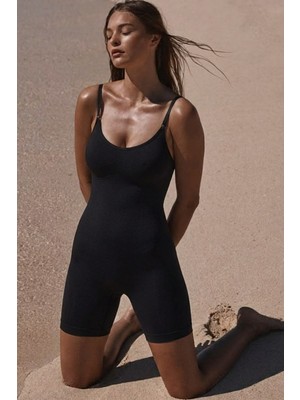 Fit Women Kadın Basen Toparlayıcı Siyah Tam Vücut Korse