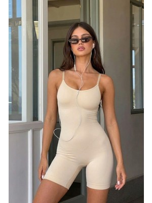 Fit Women Kadın Toparlayıcı Ten Premium Askılı Body