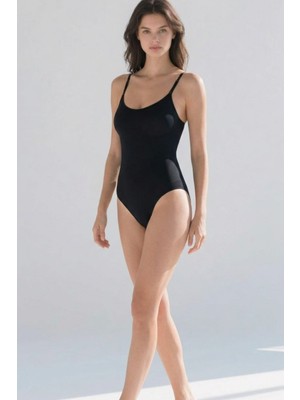 Fit Women Kadın Poliamid Baskısız Sezonsuz Siyah Body