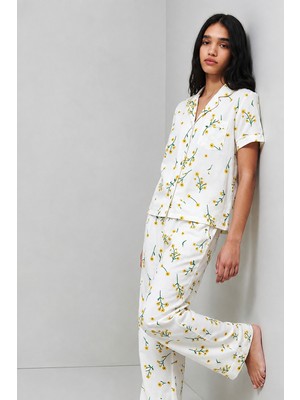 Fit Women Standart Boy Elastanlı Çok Renkli Pijama Takımı