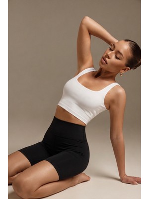 Fit Women Kadın Sıkılaştırıcı Kumaş Boxer Kalıp Siyah Korse