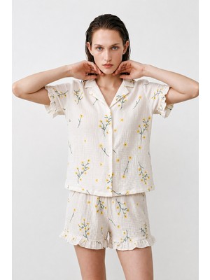 Fit Women Kadın Relaxed Lastikli Çok Renkli Pijama Takımı