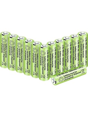 Evimdeyokyok 1800 Mah 1.2V Aa Ni-Mh Şarj Edilebilir Pil 12 Adet