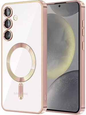 Ankaverse ® Samsung Galaxy S24 Kılıf Kross Magneticsafe Kapak - Rose