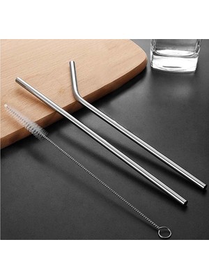 Evimdeyokyok 3 Parça Paslanmaz Çelik Pipet Seti