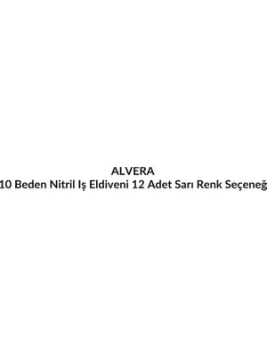 Alvera 10 Beden Nitril Iş Eldiveni 12 Adet Sarı Renk Seçeneği