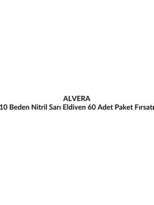 Alvera 10 Beden Nitril Sarı Eldiven 60 Adet Paket Fırsatı