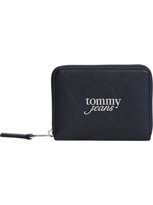 1001 Tommy Hilfiger Tjw Bold Med Za Kadın Cüzdan Black Tek Beden