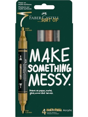 Faber-Castell Multimark Akrilik Markör Metalik 4 Renk 186004