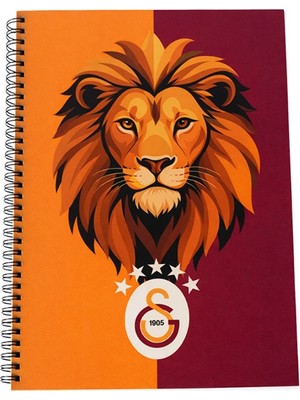 Galatasaray A4 Sert Kapak Çizgili Defter Aslan 50270