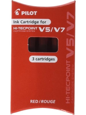 Pilot V7 Kartuşlu Yedek 3 Lü Kırmızı Bxs-Ic-R-S3