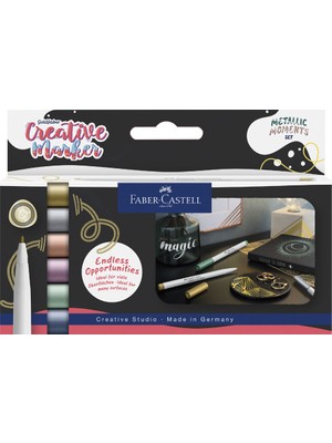 Faber-Castell Goldfaber Creative Markör 1.5mm 6 Renk Metallic Moments 161107