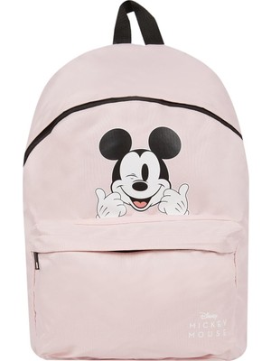 Defacto Kadın Unisex Disney Mickey  Minnie Okul Sırt Çantası, Pembe, Tek Beden