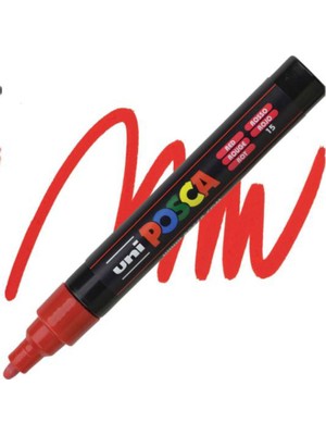 Uni-Ball Uni Posca 1.8-2.5 Su Bazlı Postermarkörü Kırmızı Pc-5m
