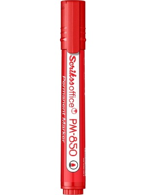 Scrikss Office Scrikss PM-850 Yuvarlak Uçlu Permanent Markör Kırmızı