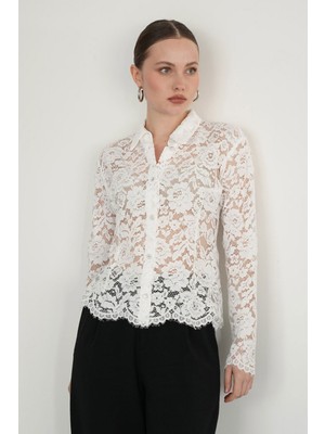 Very Moda Brode Danteli Gömlek - | F2081