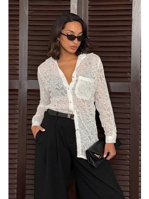 Very Moda Pilise Dantel Gömlek - | F1880