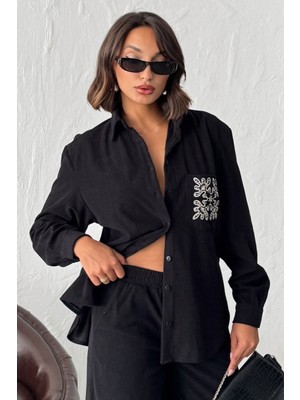 Very Moda Fitilli Kadife Işlemeli Gömlek - | F1997