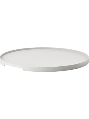 TeknoKapsül Zone Denmark Singles Servis Tepsisi, Metal, Dekoratif Tepsi, Yuvarlak, 35 cm Çapında, Sıcak Gri (Gri)