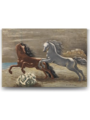 TeknoKapsül Giorgio De Chirico - Cavalli In Riva Al Mare Tablosu - 140X100CM