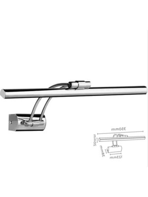Empressco Beyaz Işık Banyo Duvar Ayna Tablo Aydınlatması Flüt Aplik Kuğu Aplik Ledli Aplik 35 cm
