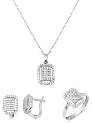 Bilezikci Coronet Beyaz Altın Baget Spor Set