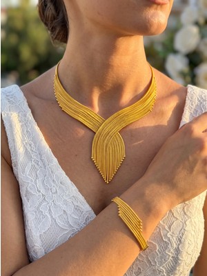 Topaloğlu 8 Ayar Altın Dorikalı Gösterişli Set 26.55 gr