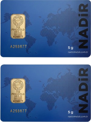 Topaloğlu 5 Gram - 2 Adet Nadir Gram Külçe Altın