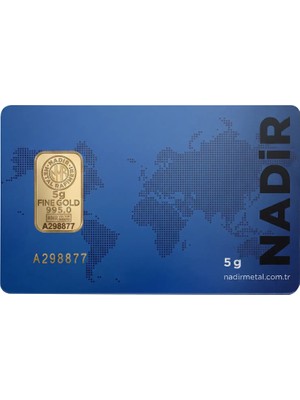 Topaloğlu 5 Gram  Nadir Altın 24 Ayar Külçe Altın