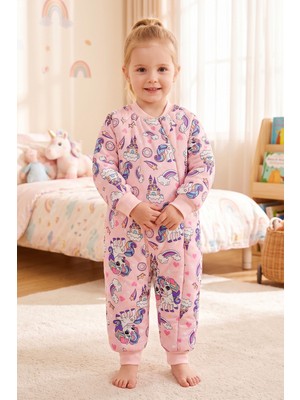 Babymod Elyaf Dolgulu 2.5 Tog 100% Pamuk Penye Astarlı Premium Kalite Kız Çocuk Uyku Tulumu