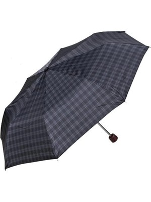 St. Morritz Snotline Şemsiye Süper Siyah 90 cm Çap 8 Telli Manuel Cep Boy Şemsiye Kapalı Boyut 23 cm